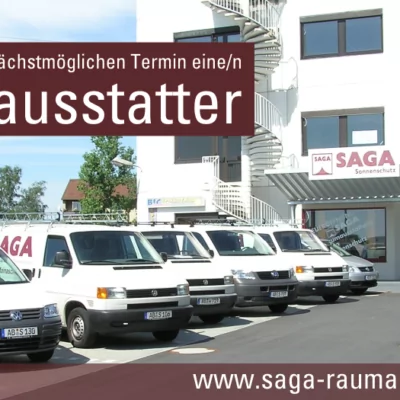 Stellenangebote | SAGA ist seit 50 Jahren Spezialist für Gardinen, Bodenbelag, Sonnenschutz, Sonnensegel, Markisen, Pergola, Rolladen, Insektenschutz, Wasserschaden, Renovierung und Raumausstattung in Aschaffenburg
